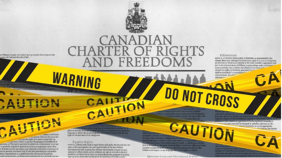 It's order versus chaos in a Canada that sees its Charter tossed in the dumpster?