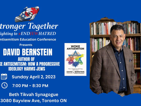 Meet David Bernstein in person; Launching Stronger Together Fighting to End Jew Hatred
