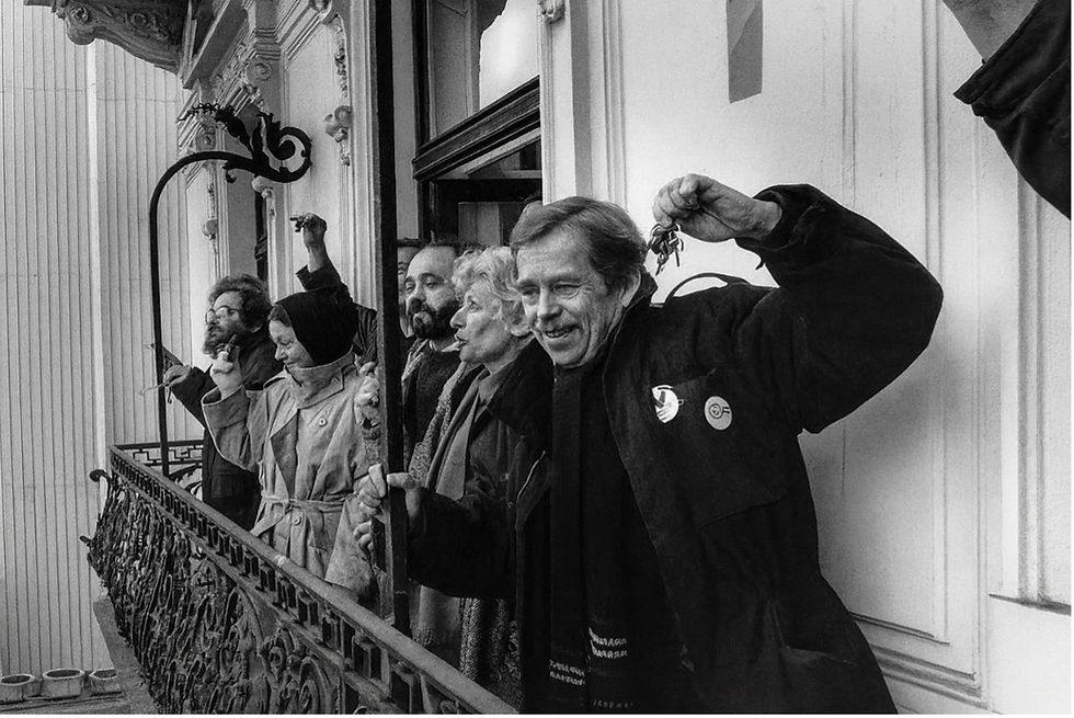 Václav Havel and his keys in November 1989 as the Velvet Revolution unlocked freedom
