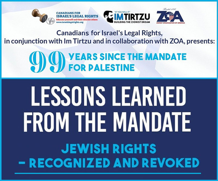 Final follow-up to our Webinar: 99 Years since the Mandate for Palestine