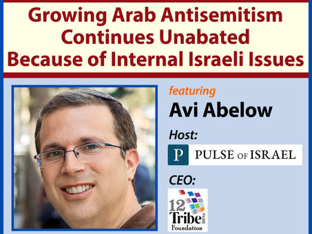 Arab Antisemitism Continues. Webinar with Avi Abelow, media guru, defender of truth & Freedom