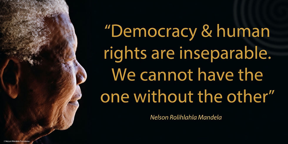 Democracy & human rights are inseparable. We cannot have the one without the other