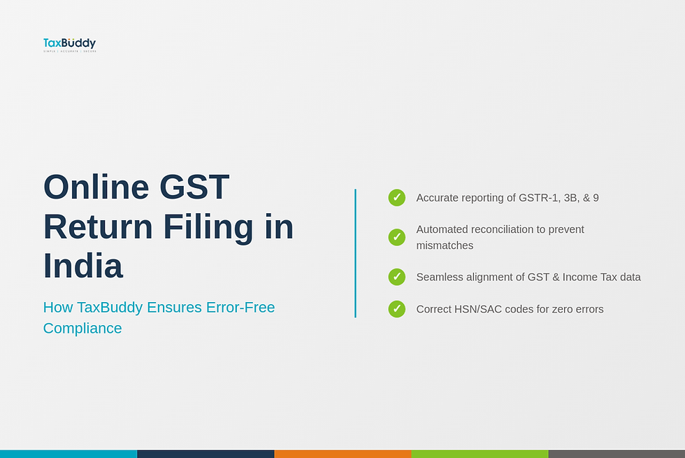 Online GST Return Filing in India: How TaxBuddy Ensures Error-Free Compliance