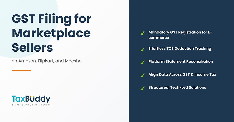 GST Filing for Marketplace Sellers on Amazon, Flipkart, and Meesho