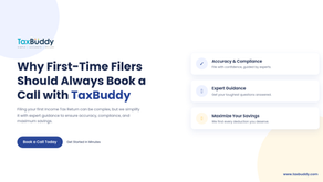Why First-Time Filers Should Always Book a Call with TaxBuddy