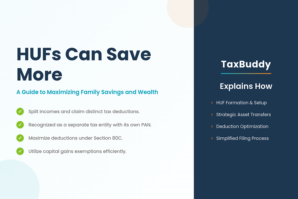 HUFs Can Save More – TaxBuddy Explains How