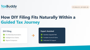 How TaxBuddy DIY Filing Fits Naturally Within a Guided Tax Filing Journey