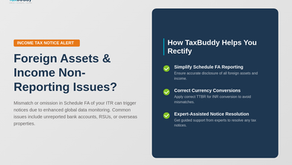 Foreign Assets and Income Tax Notice: How TaxBuddy Helps You Rectify Non-Reporting