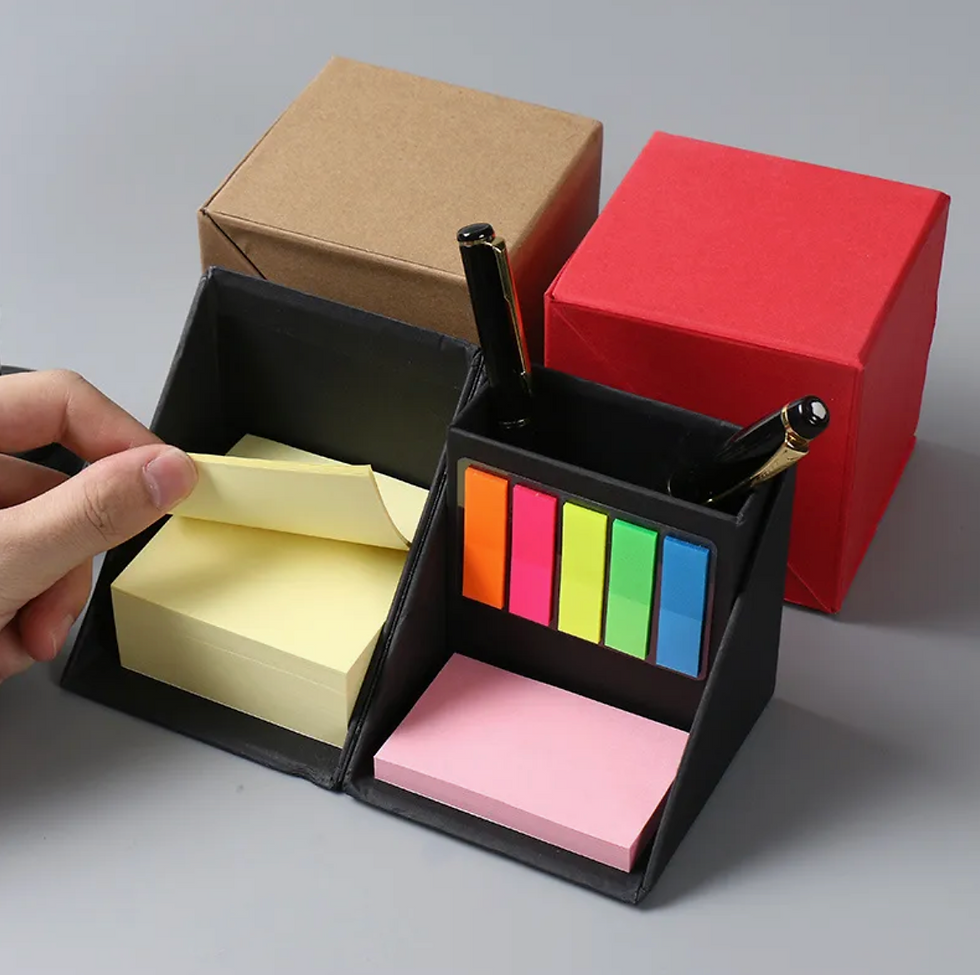Thumbnail: Sticky Notes Pad with Pen Holder