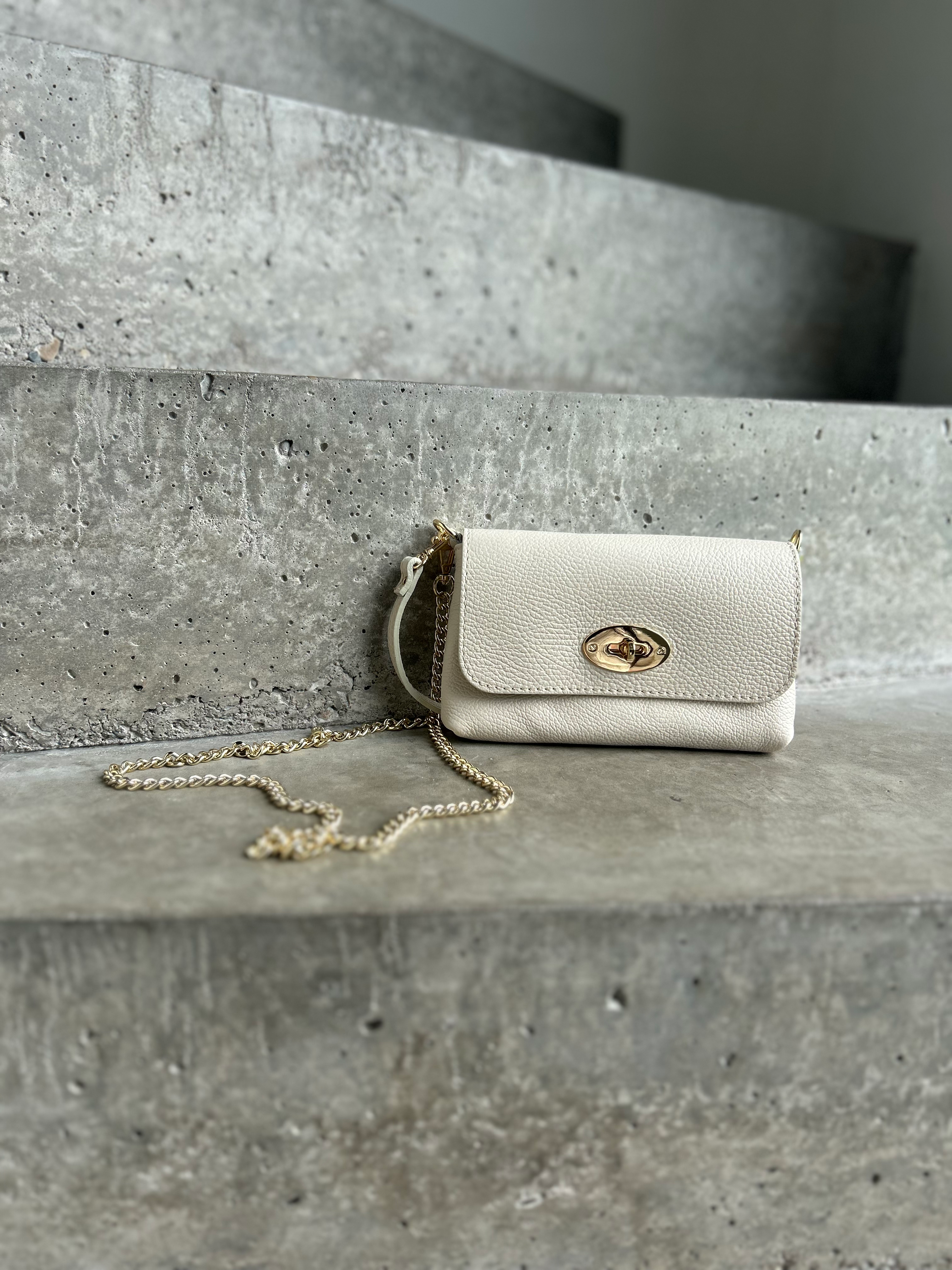 Beige Bag leather