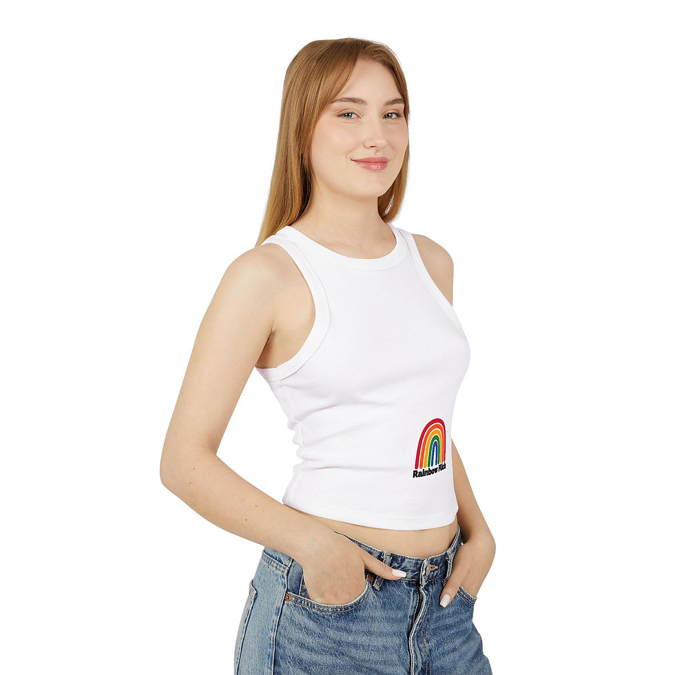 Miniatura: Camiseta sin mangas de canalé Rainbow Flick para mujer