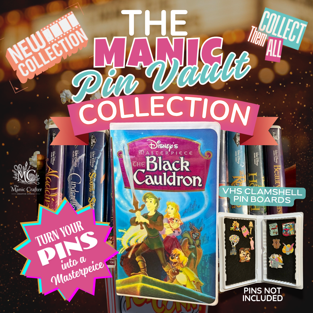 Black Cauldron | Manic Pin Vault | Handmade VHS Display Case