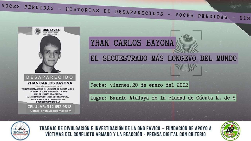 YHAN CARLOS BAYONA DESAPARECIDO