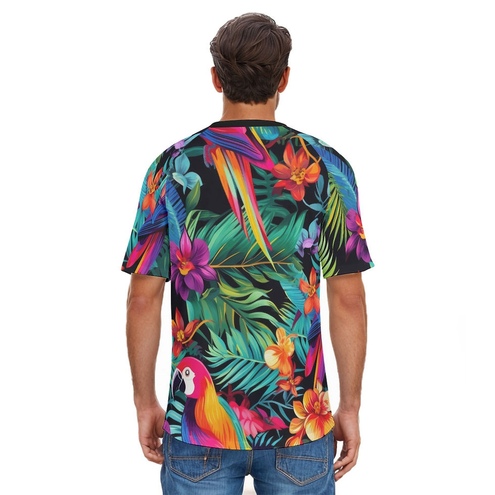 Natural Flower Printed Short Sleeve T-Shirt