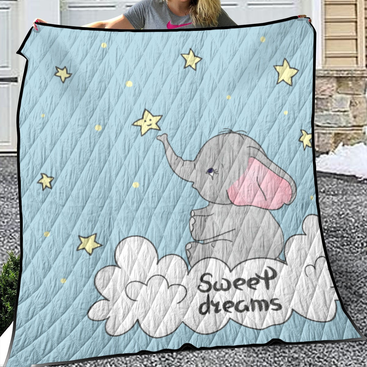 Sweet Dreams Elephant Lightweight & Breathable Quilt