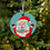 Thumbnail: Cheery Santa Round Christmas Ceramic Ornaments