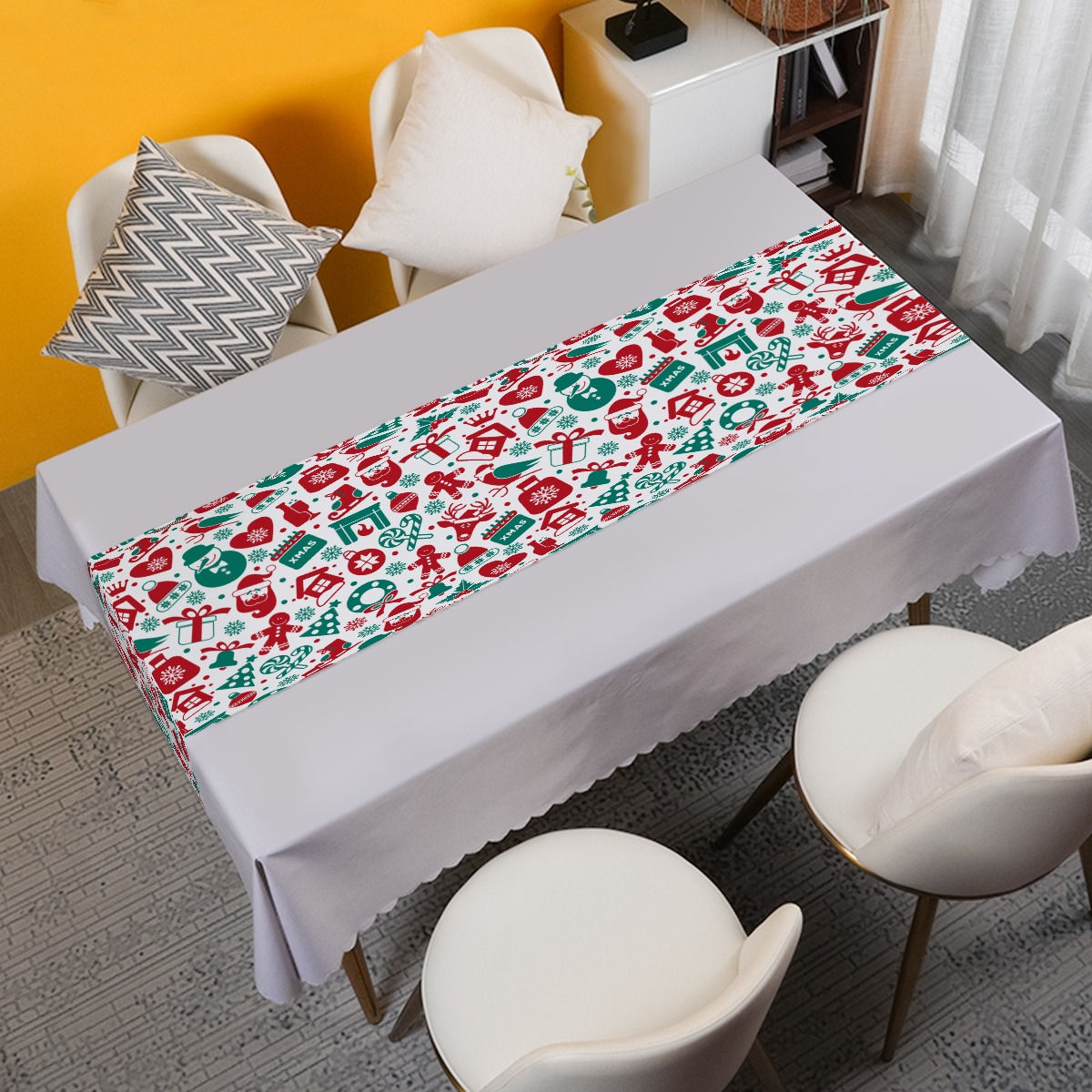 Old Fashioned Christmas Table Runner | Rectangle