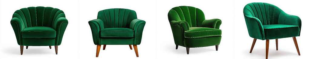 Illustration de fauteuils verts accompagnée de conseils sur les risques du nettoyage au bicarbonate de soude