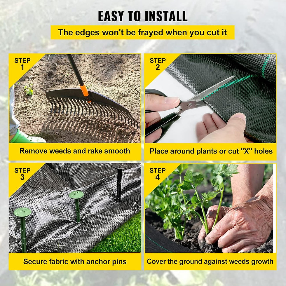 Thumbnail: Heavy Duty Weed Control Membrane Garden Weed Barrier Fabric for Landscaping