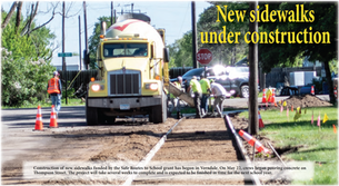 New sidewalks under construction