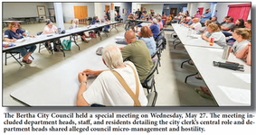 Department Heads and Public Fed Up with Bertha City Council, Defend City Clerk