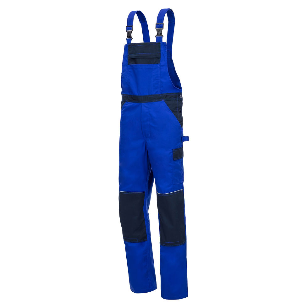 Blaue Arbeitslatzhose