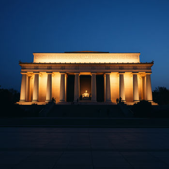 The Lincoln Memorial at night