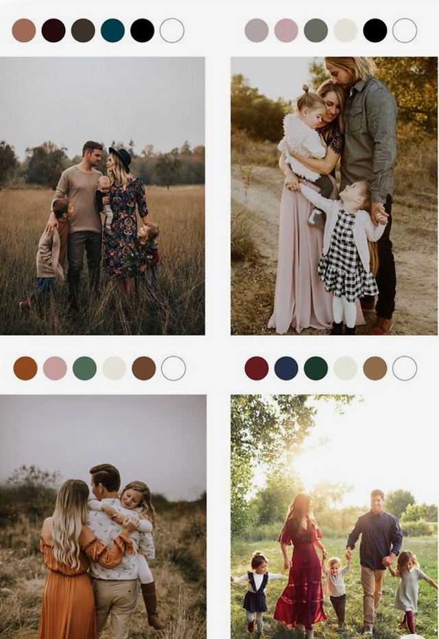 Vancouver BC Family Photographer: Style Guide - What to Wear for Fall Family Photos. Earth-toned outfits in brown, cream, and beige.