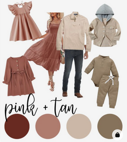 Vancouver BC Family Photographer: Style Guide - What to Wear for Fall Family Photos. Earth-toned outfits in brown, cream, and beige.