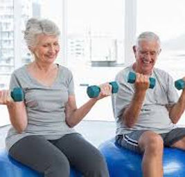 Senior exercise session