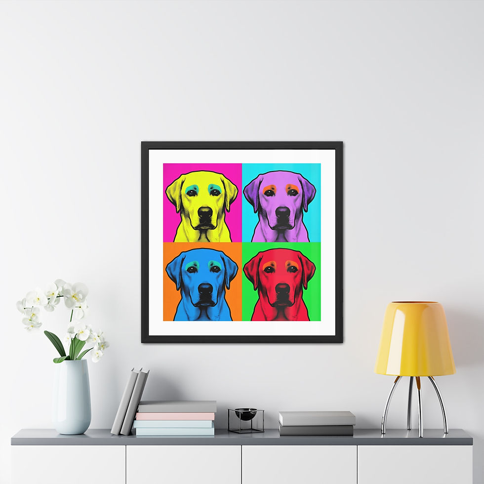 Thumbnail: Dogs pop art Framed poster