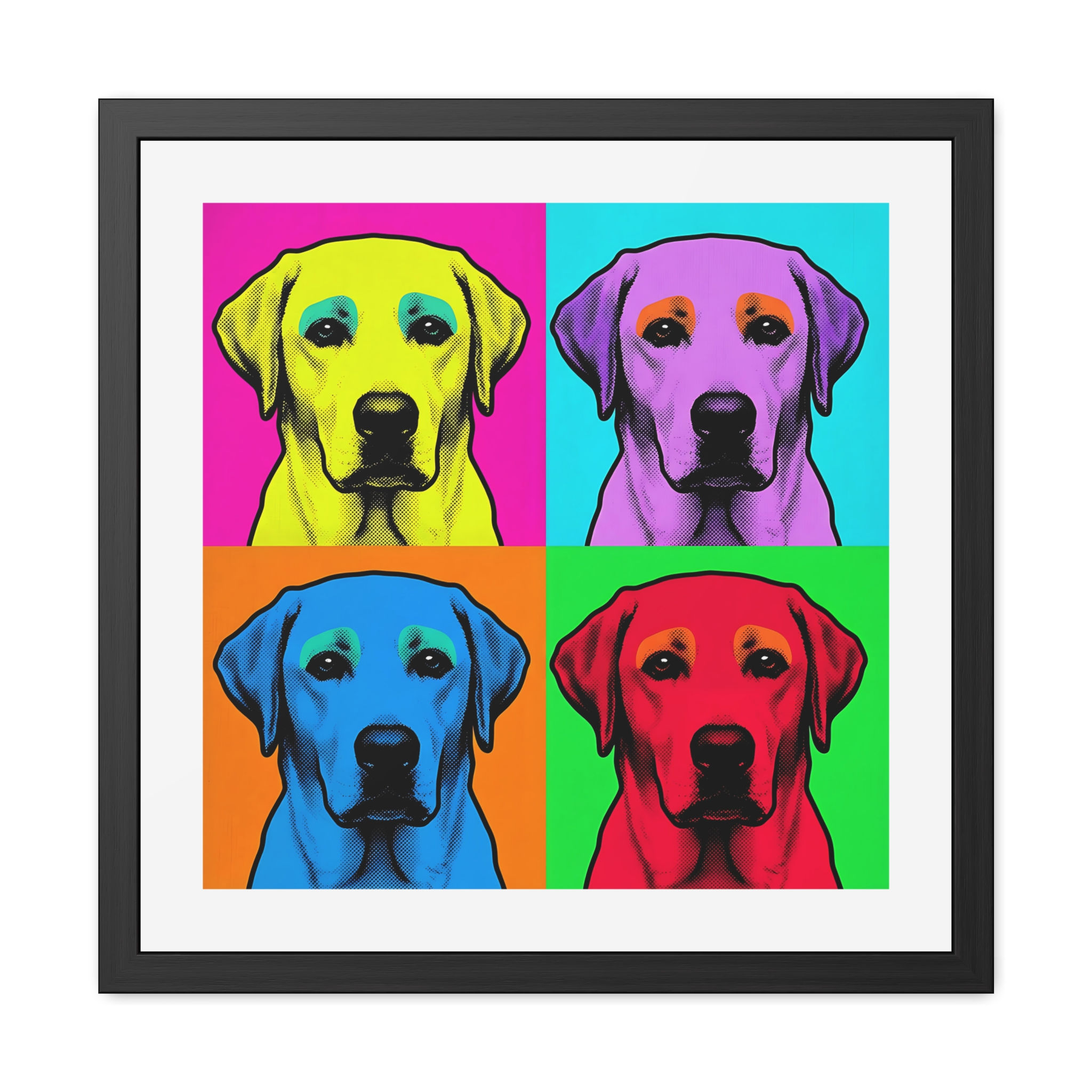 Dogs pop art Framed poster