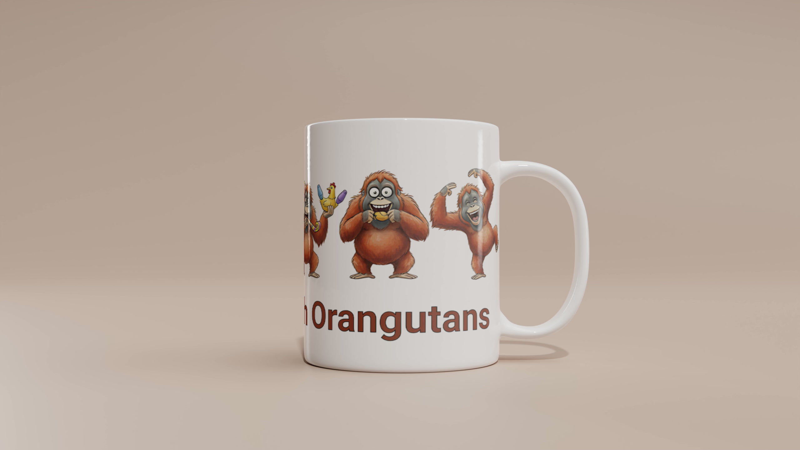 Life's Better with Orangutans Mug | Cute Cartoon Orangutan Characters