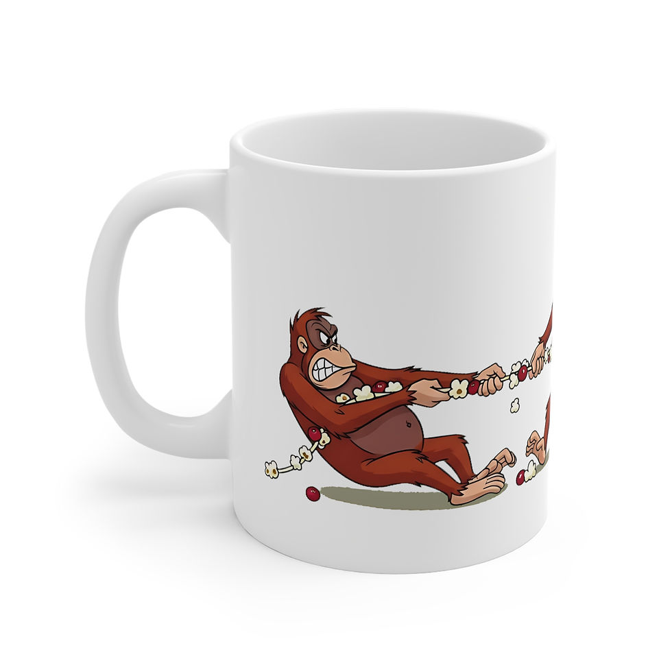 Thumbnail: Orangutan Tug of War Mug | Funny Cartoon Orangutan Illustration
