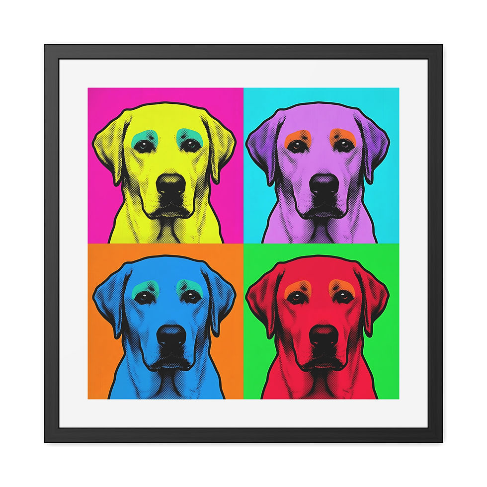 Thumbnail: Dogs pop art Framed poster