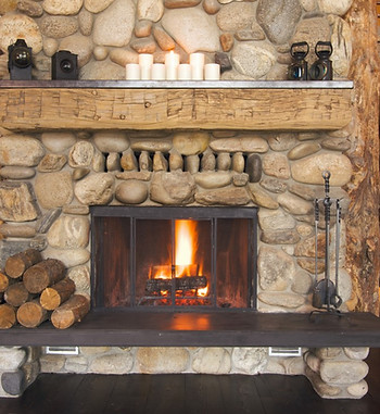 Rustic Fireplace
