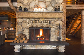 Rustic Fireplace