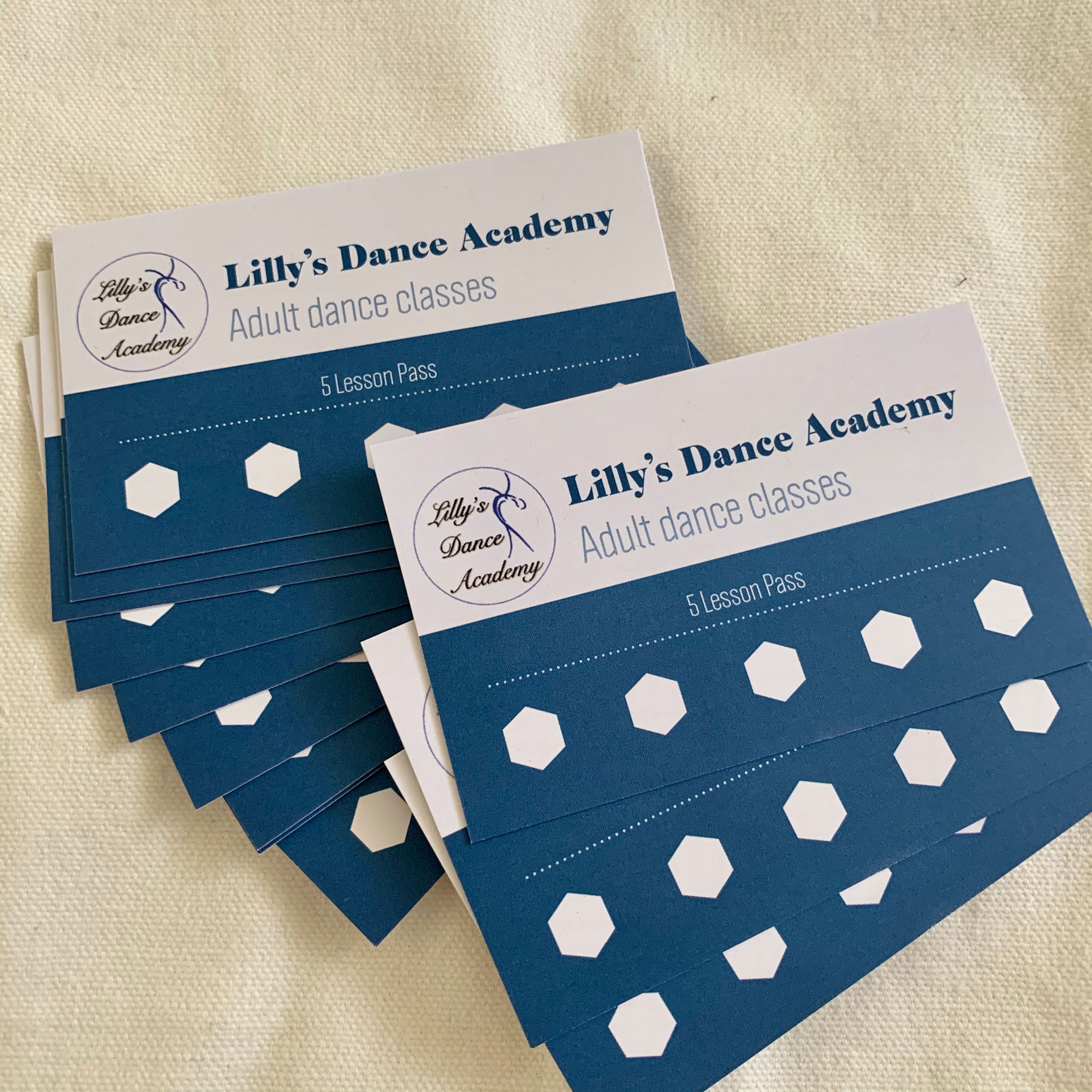 Pre-paid Adult dance class cards