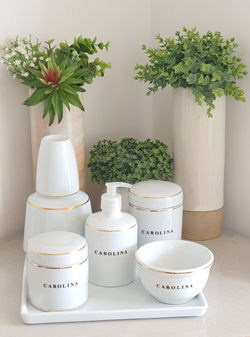 Kit de Higiene Bebe Lavabo de Porcelana Personalizado