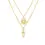 Thumbnail: Dreamy Short Gold Star Double Necklace 