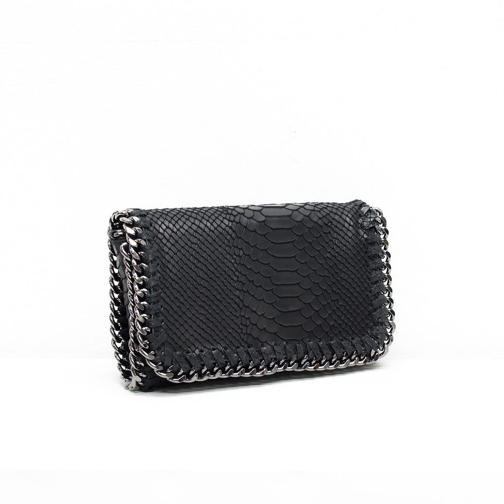 Thumbnail: Stella Leather Bag with Chain Detail