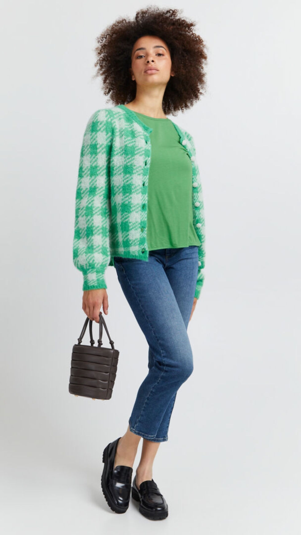 Thumbnail: Ichi Comfy Mid Waist Straight Fit Denim Jeans