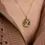 Thumbnail: Gemstone Coin Pendant Necklace
