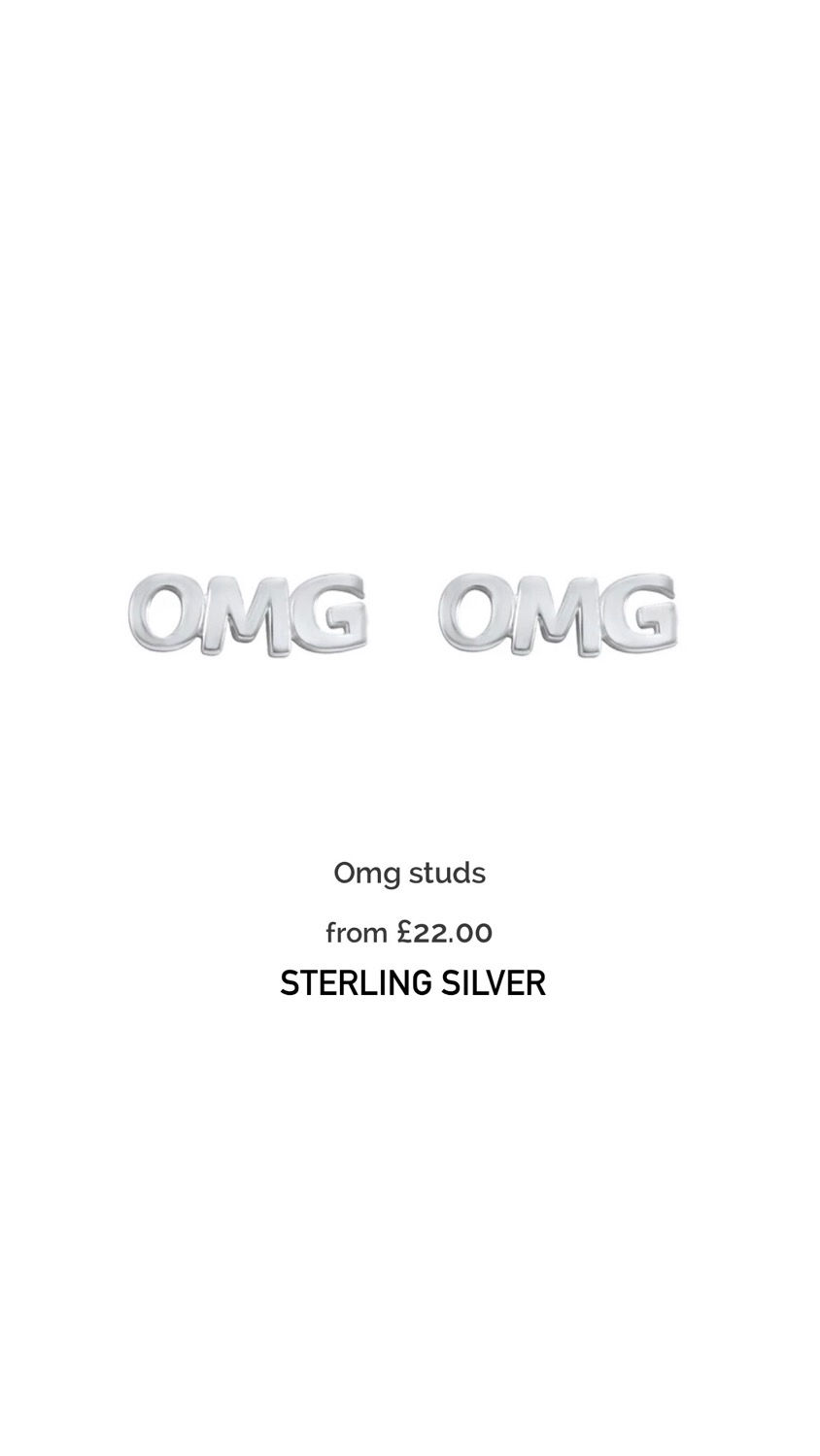 Thumbnail: Sterling Silver Stud Earrings LOL XO