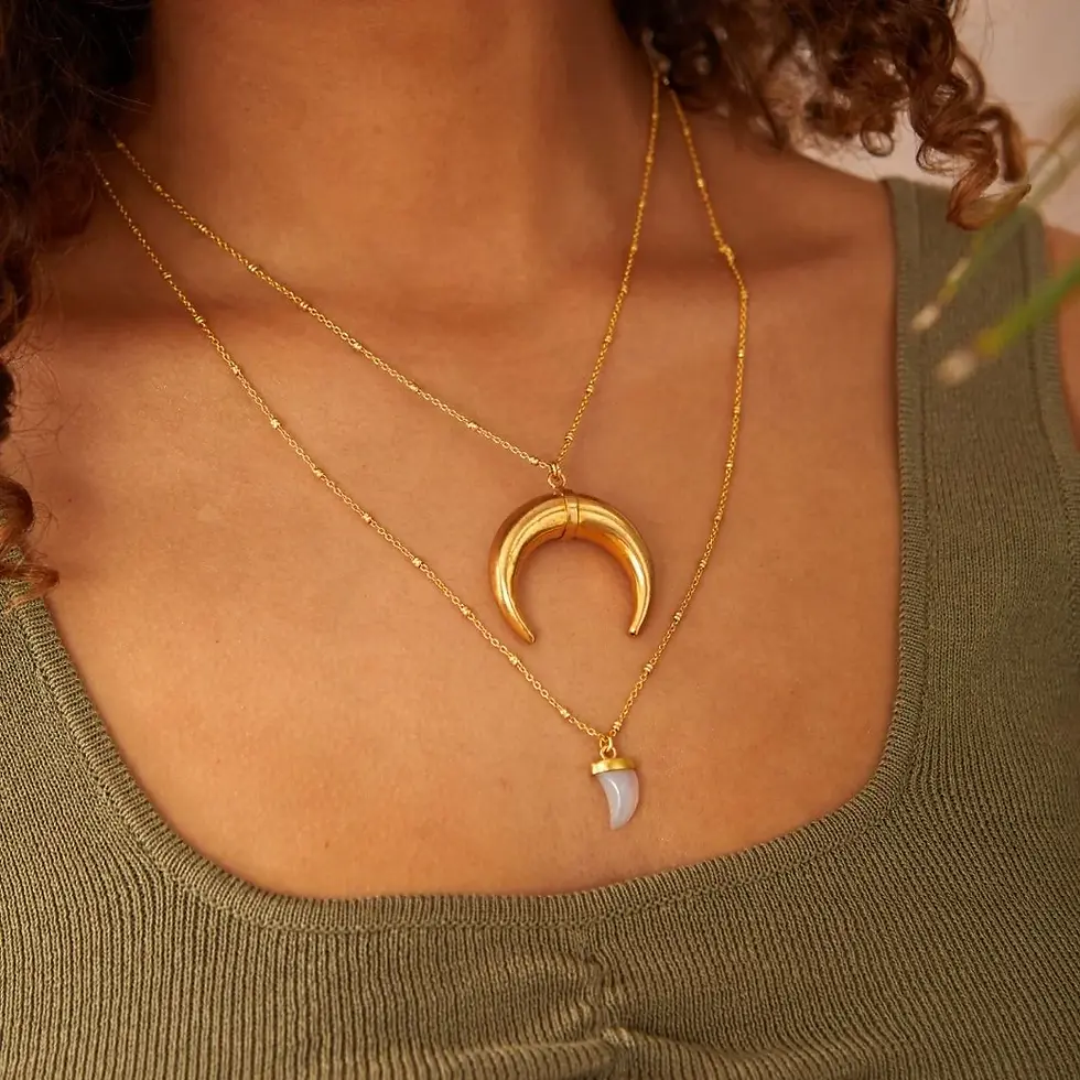 Thumbnail: Hera Double Layered Gold Plated Nexklace