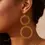Thumbnail: Double Sunray Gold Earrings
