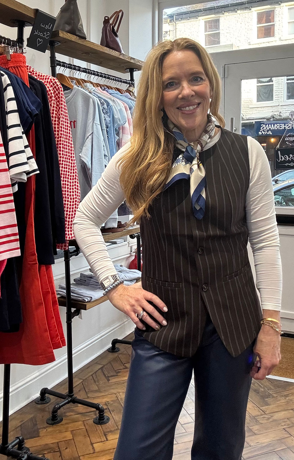 Thumbnail: Saint Tropez Faux Leather Flared Trousers