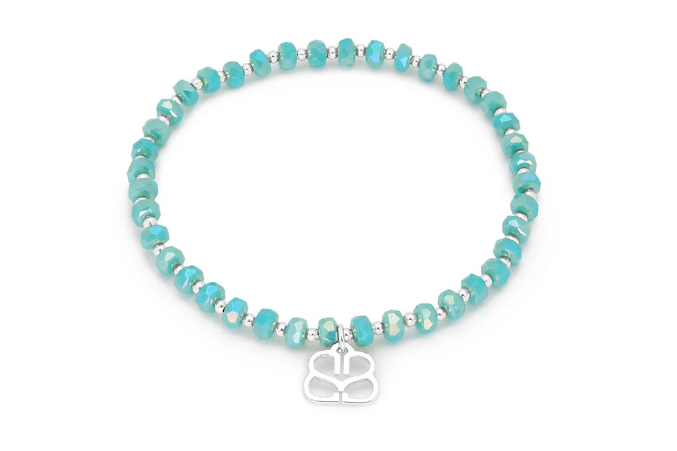 Thumbnail: Prunus Turquoise Crystal Stretch Bracelet