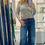 Thumbnail: Ichi Wide Leg Flare Jeans