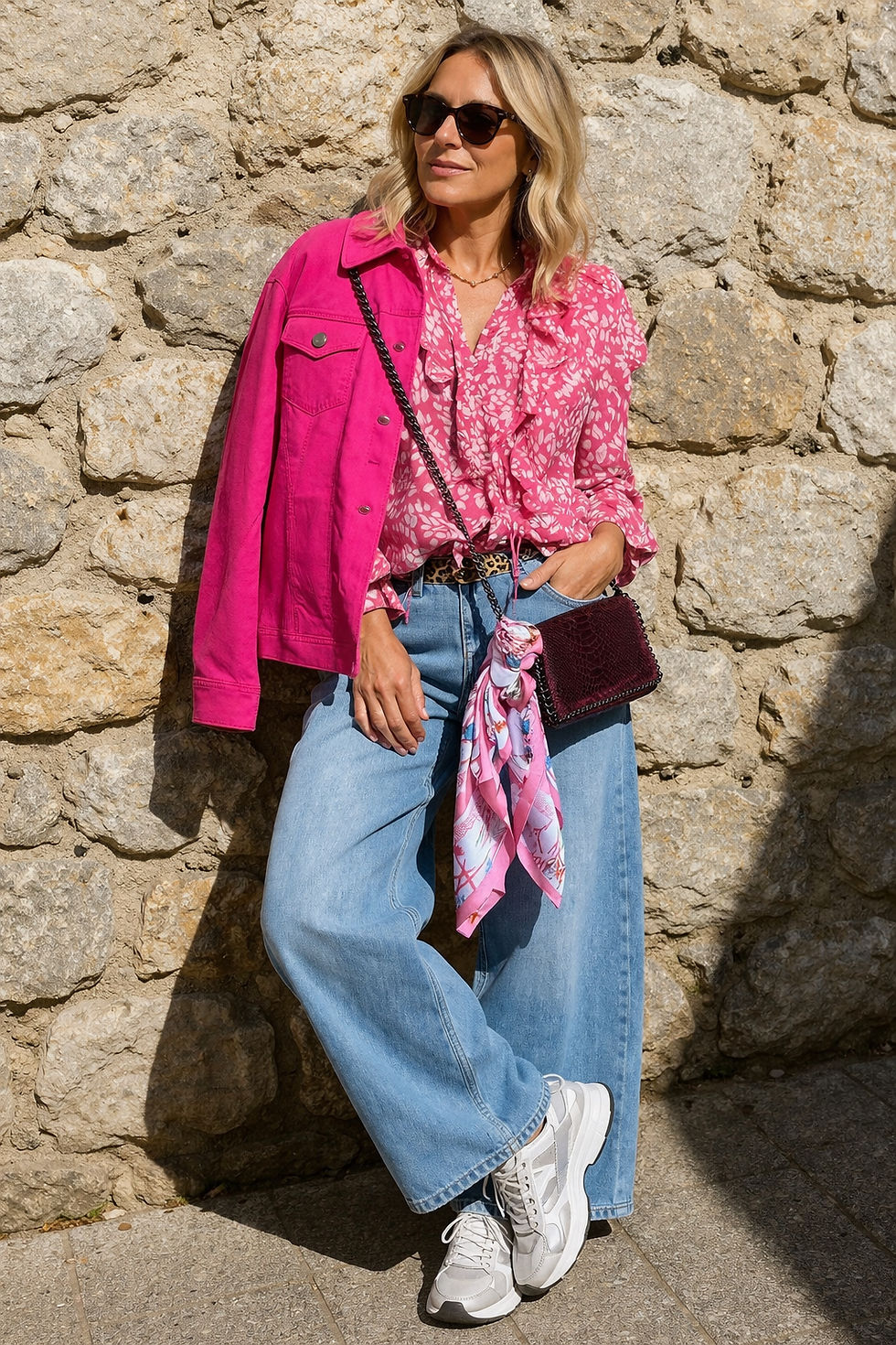 Thumbnail: Sofia Stretchy Button Denim Style Jacket 